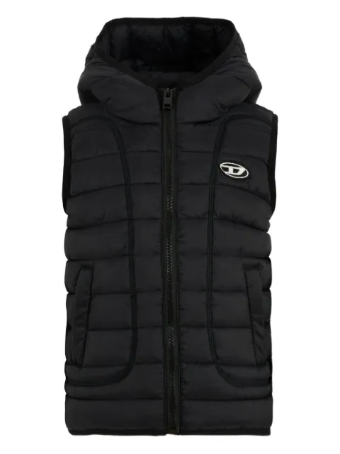 Diesel Kids quilted hooded gilet