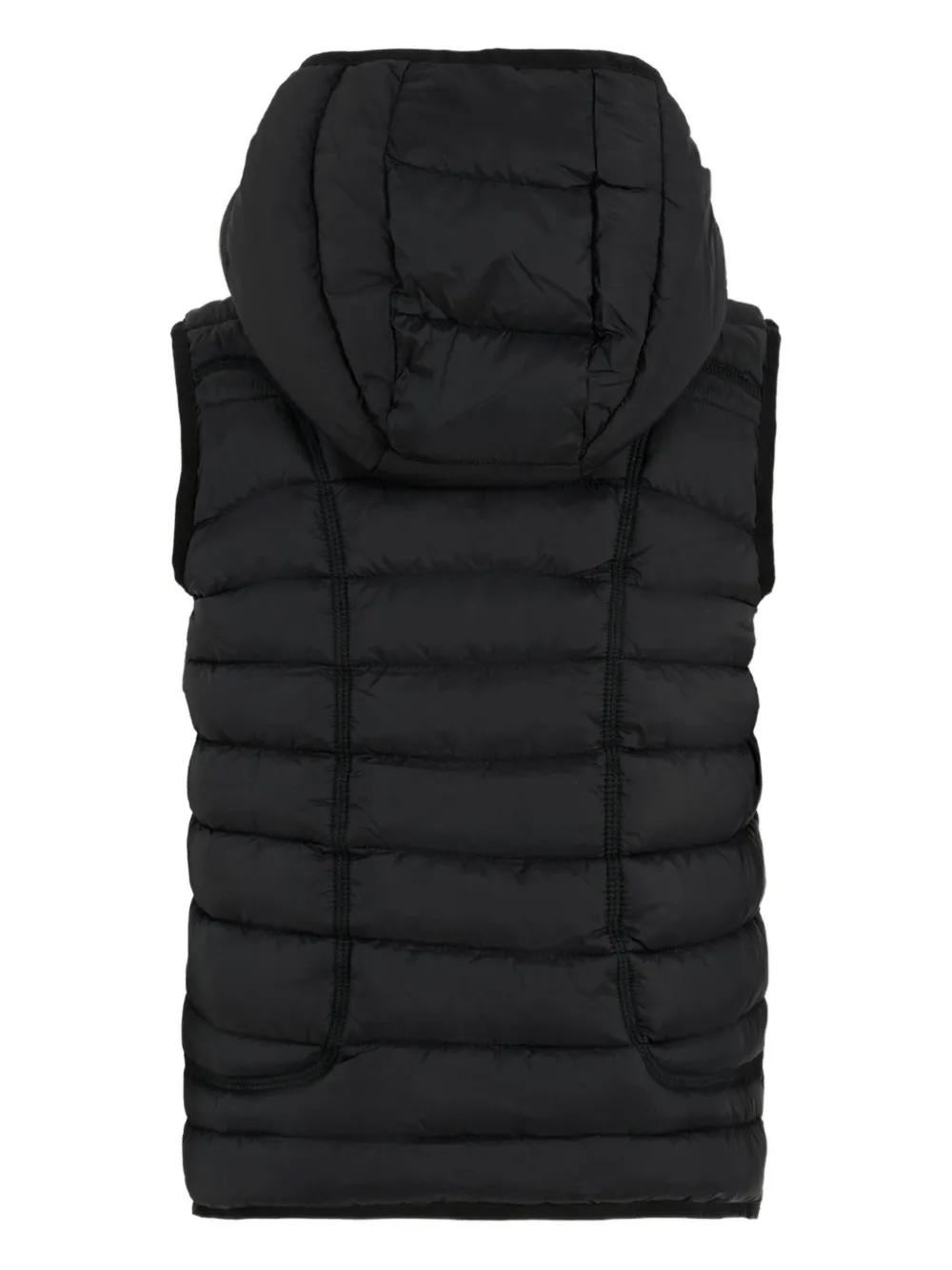 Diesel Kids quilted hooded gilet Zwart