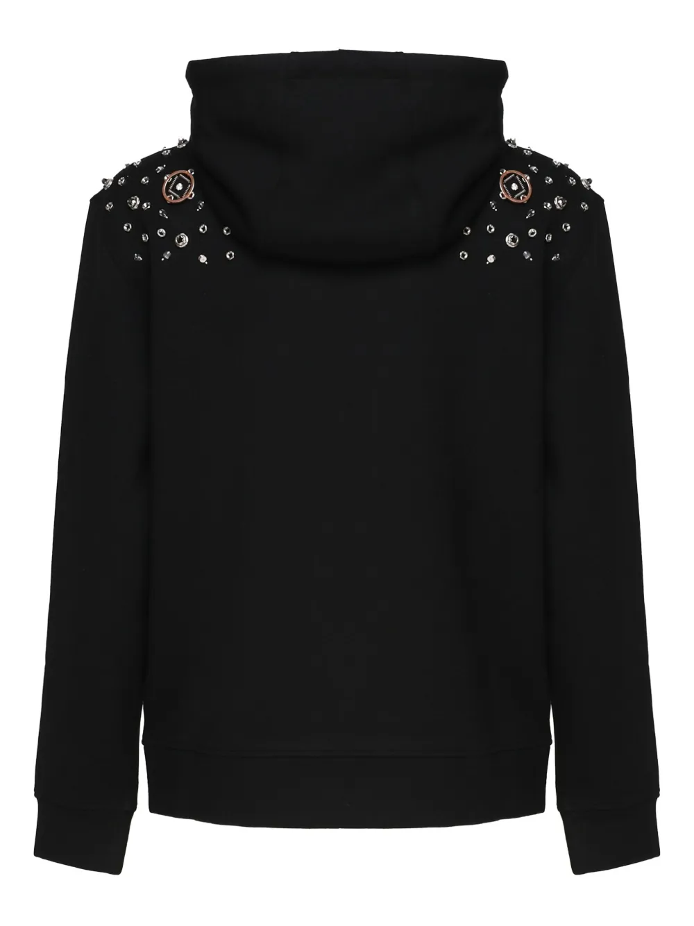 Ferrari embellished-logo hoodie Zwart