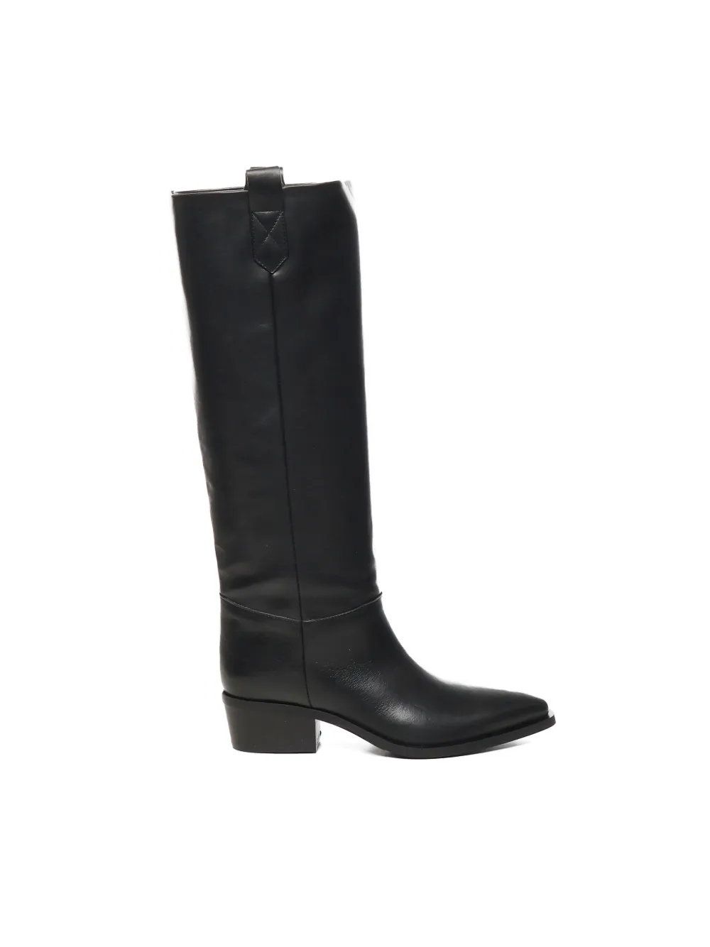 Evaluna Nashville pointed-toe leather boots Zwart