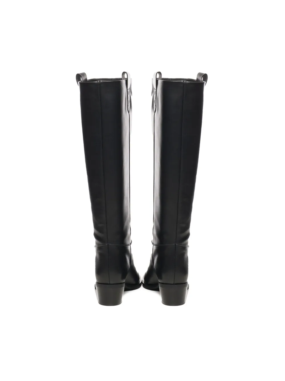 Evaluna Nashville pointed-toe leather boots Zwart