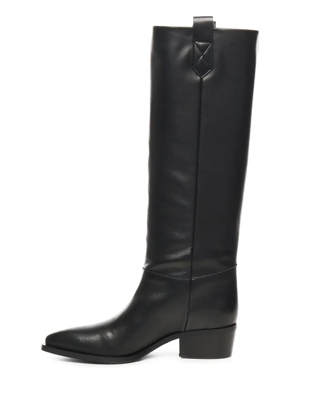 Evaluna Nashville pointed-toe leather boots Zwart
