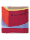 Coccinelle geometric-print silk scarf - Orange