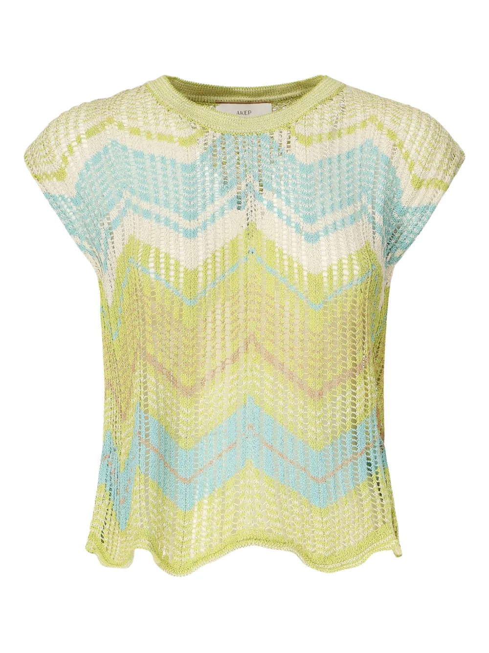 chevron-knit top