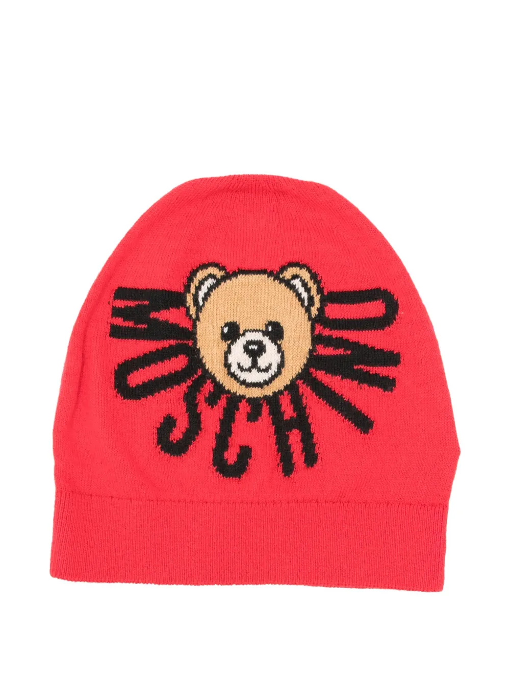 Moschino Kids teddy-embellish t beanie Rood