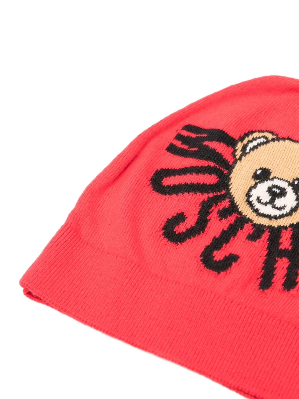 Moschino Kids teddy-embellishment beanie Rood