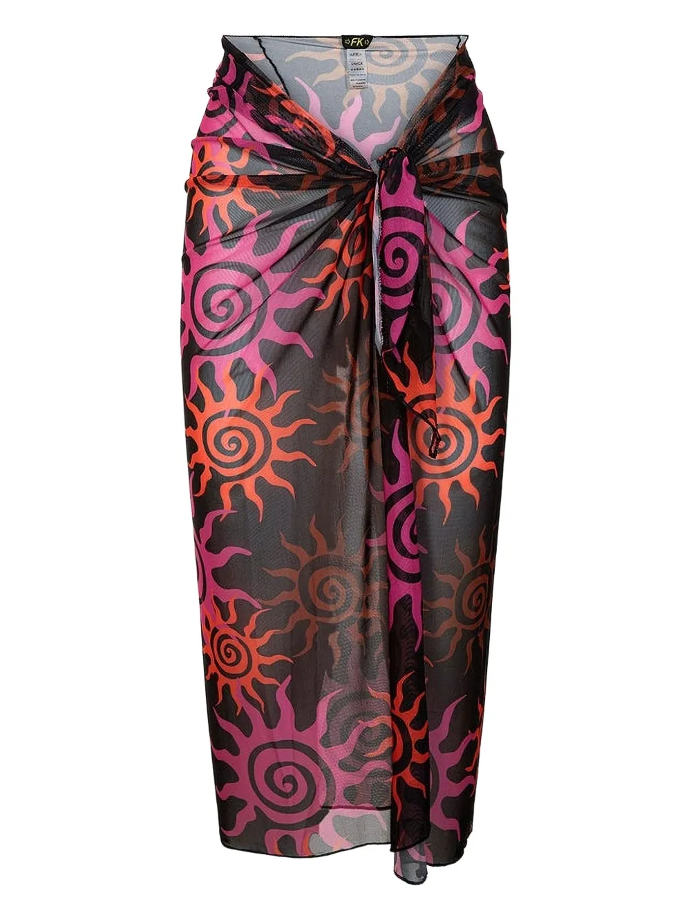 graphic-print sarong