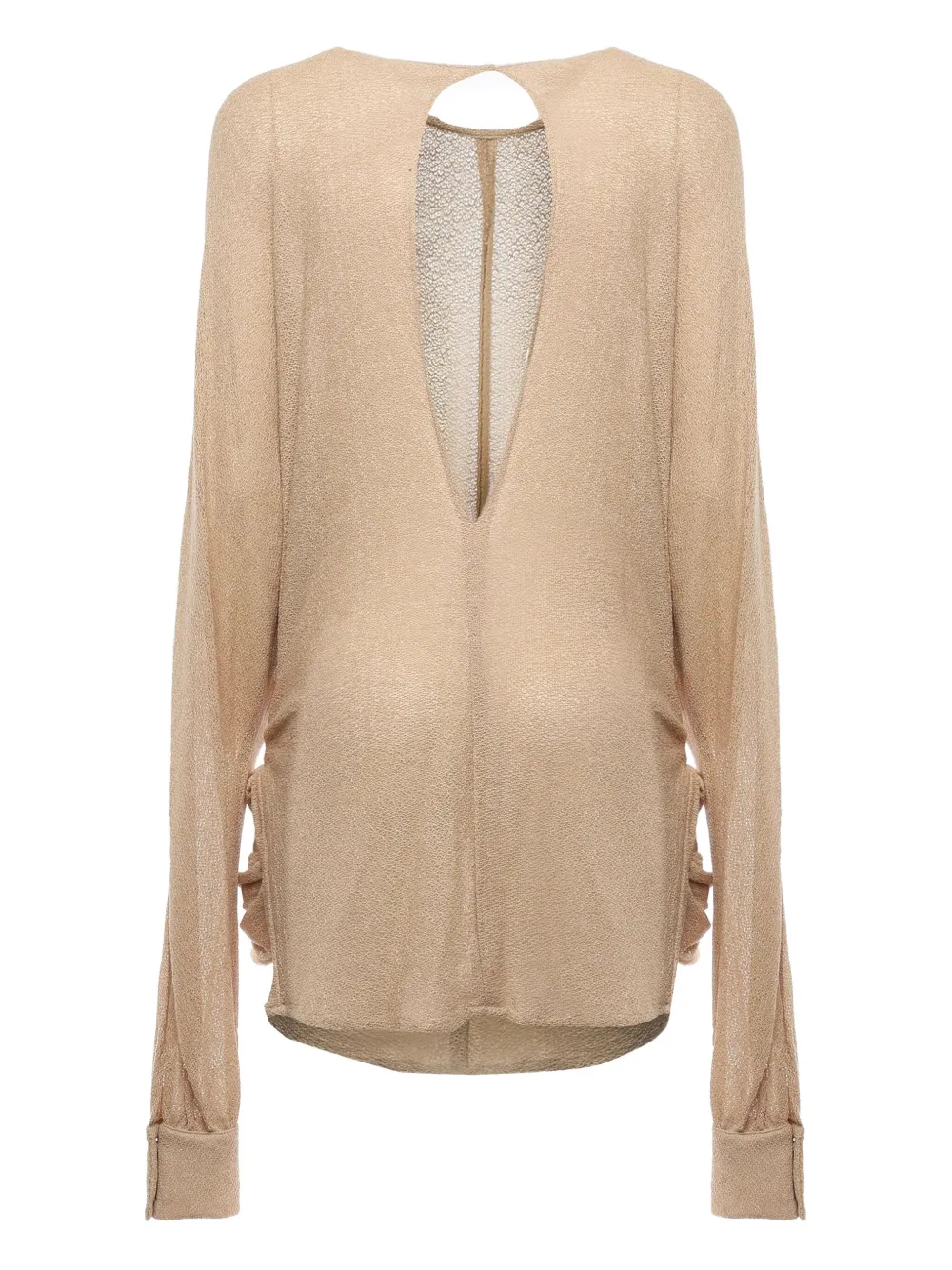 Nineminutes Gedrapeerde mini-jurk Beige