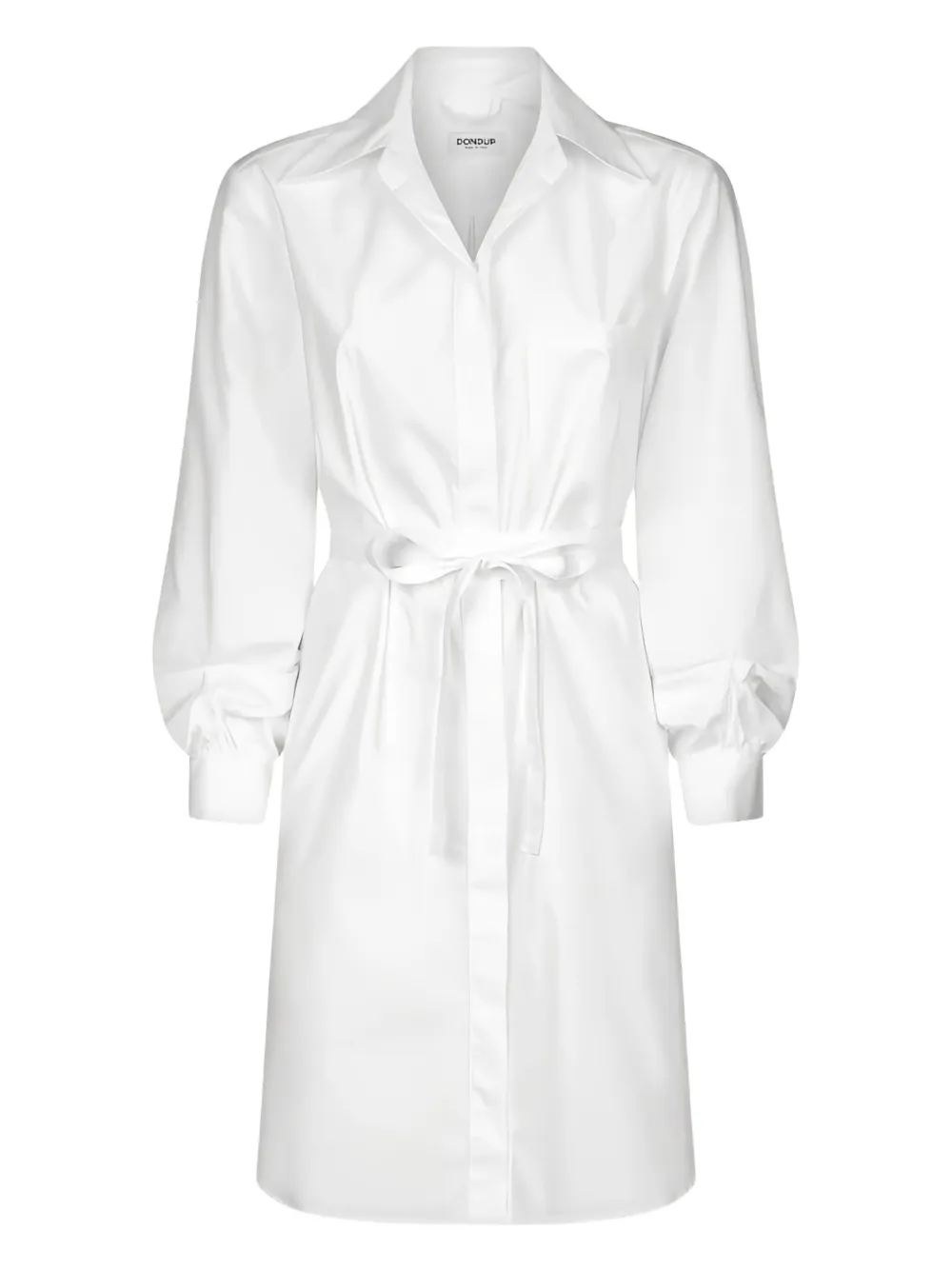 DONDUP balloon-sleeve midi shirt dress | White | Image 1
