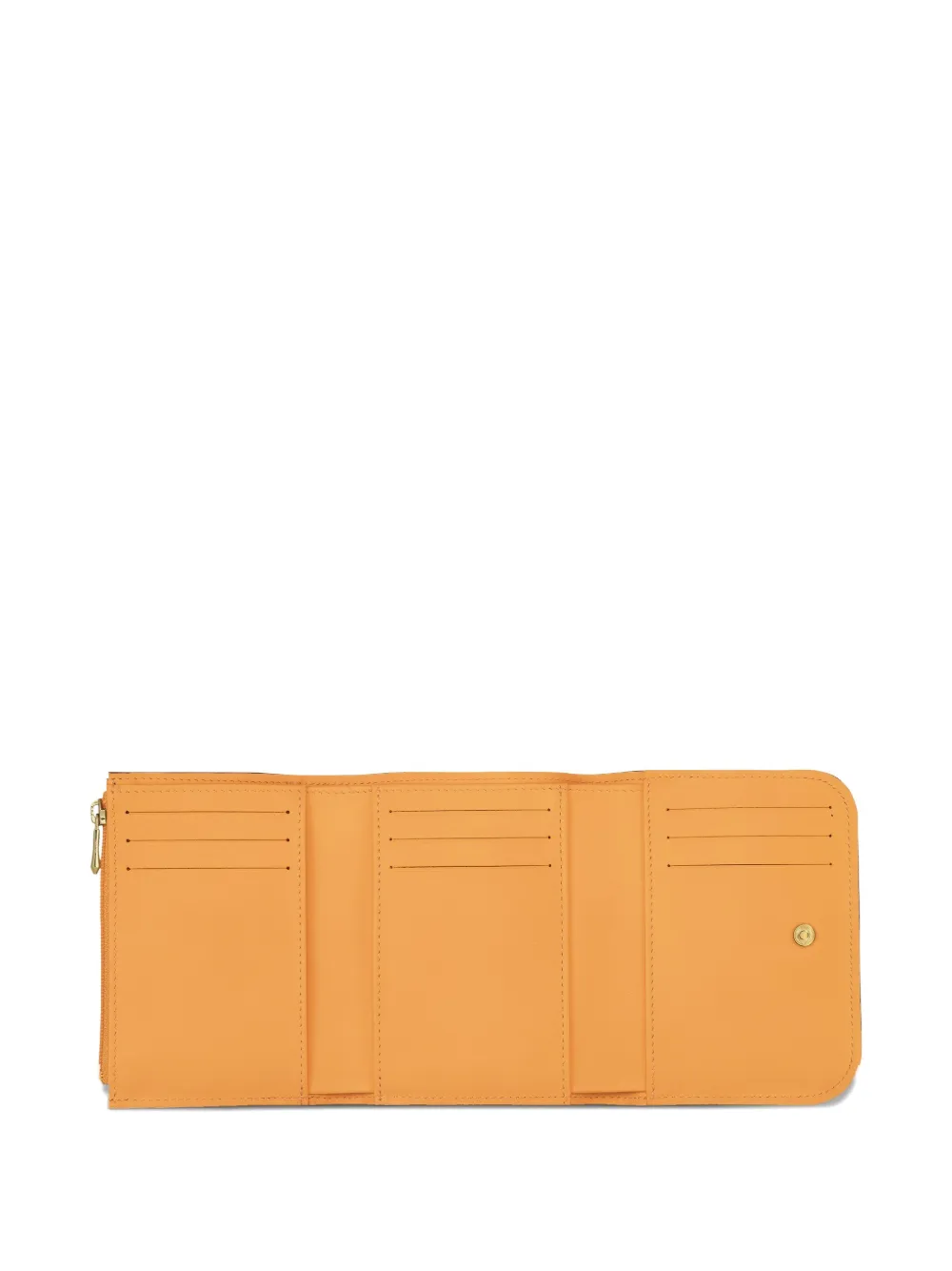 Longchamp logo-plaque tri-fold leather wallet - Oranje
