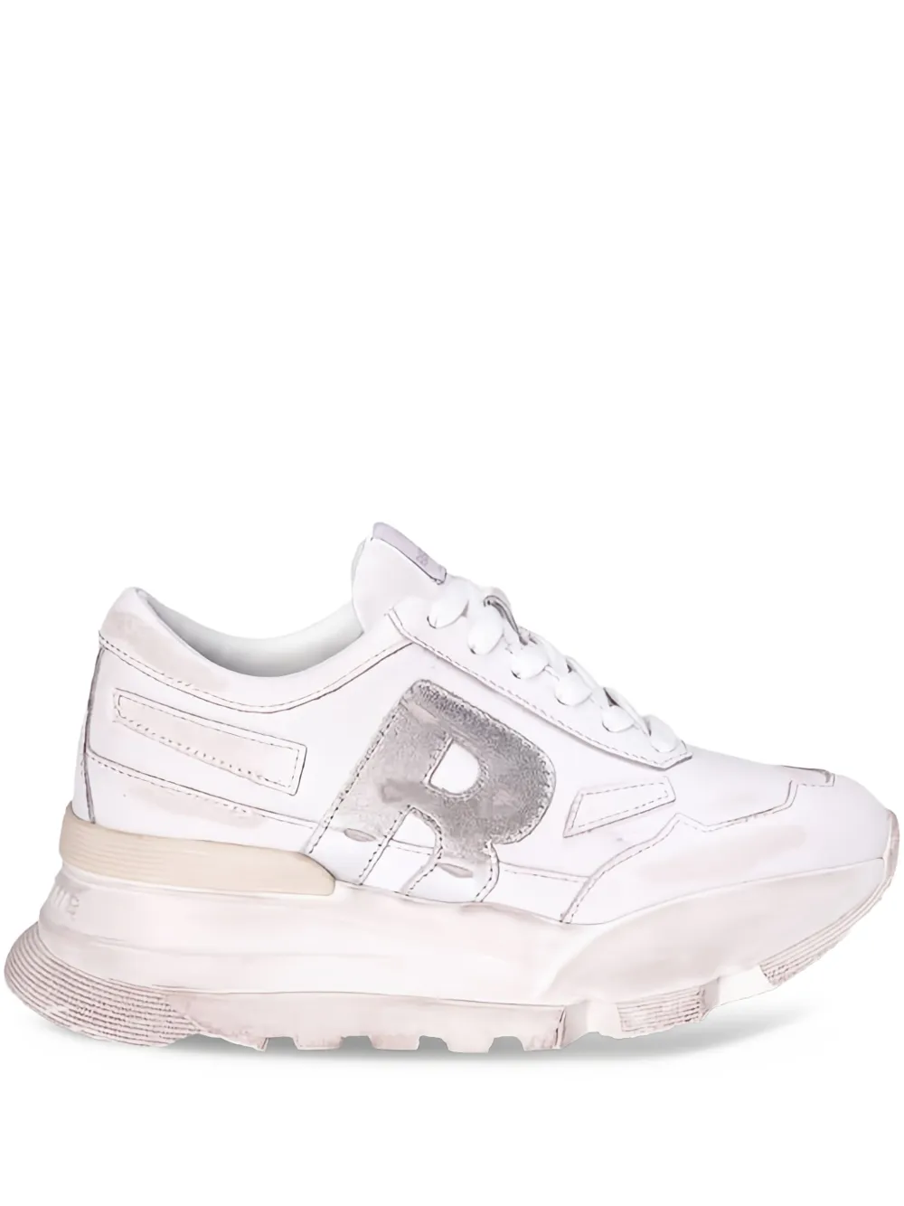 Rucoline 304 Pamplona Lam Logo-detail Platform Sneakers In White