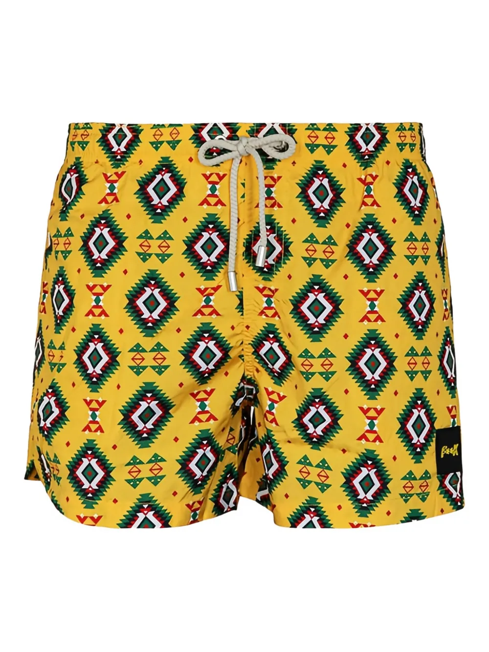 f**k  geometric-pattern swim shorts | Yellow | Image 1