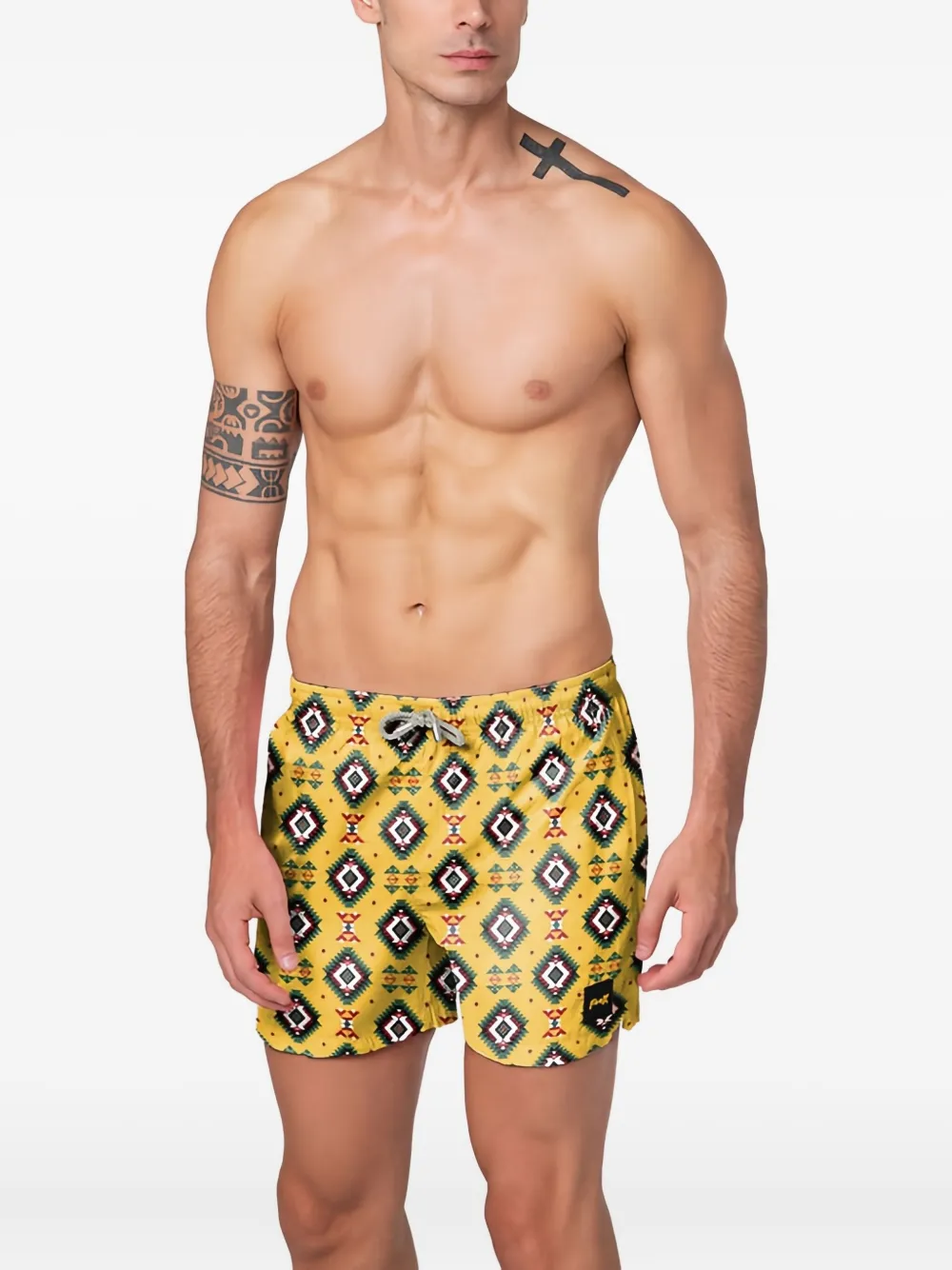 f**k  geometric-pattern swim shorts | Swim & Board Shorts | Image 2