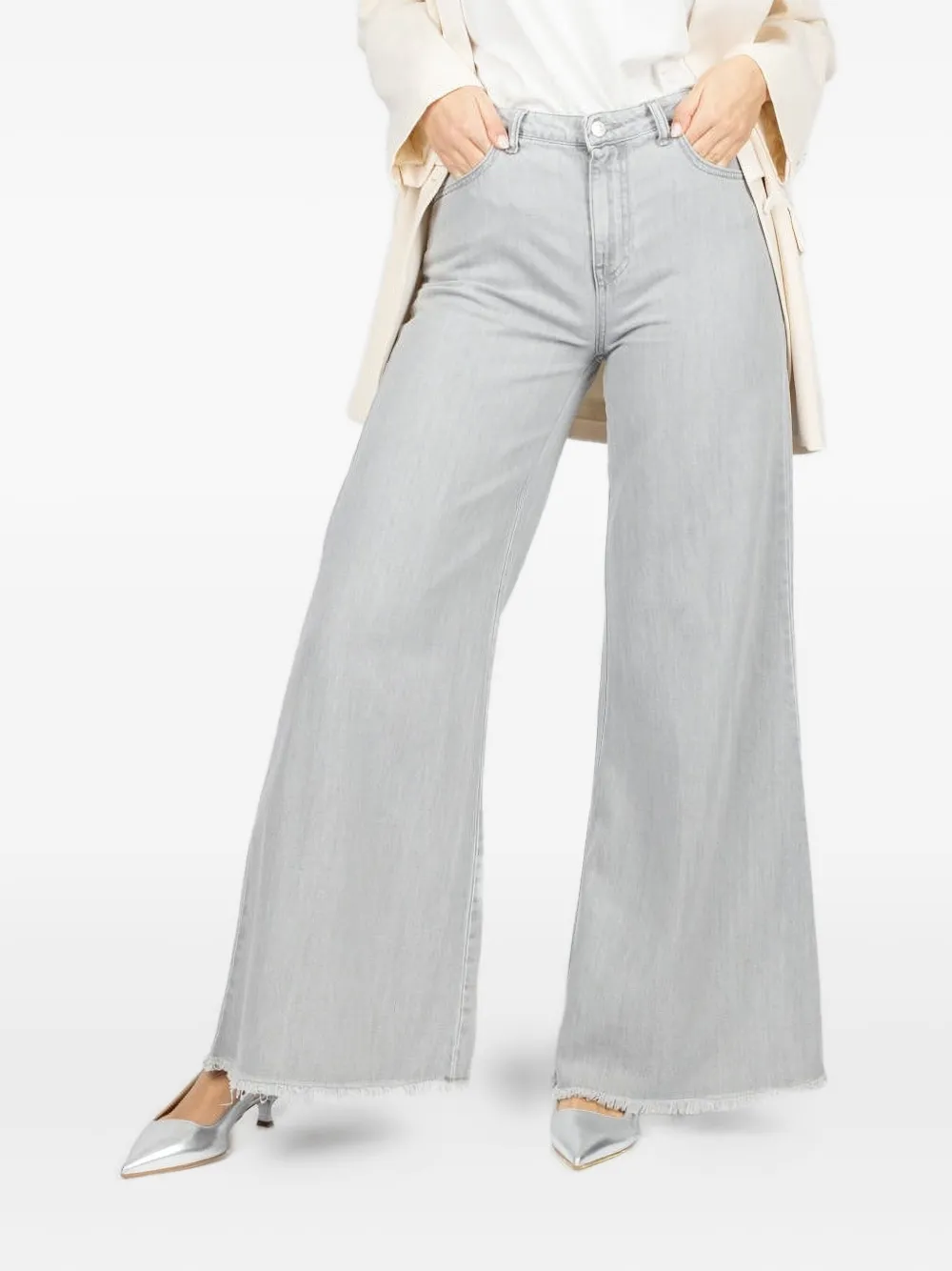 VICOLO frayed-edge jeans | Grey | Image 1