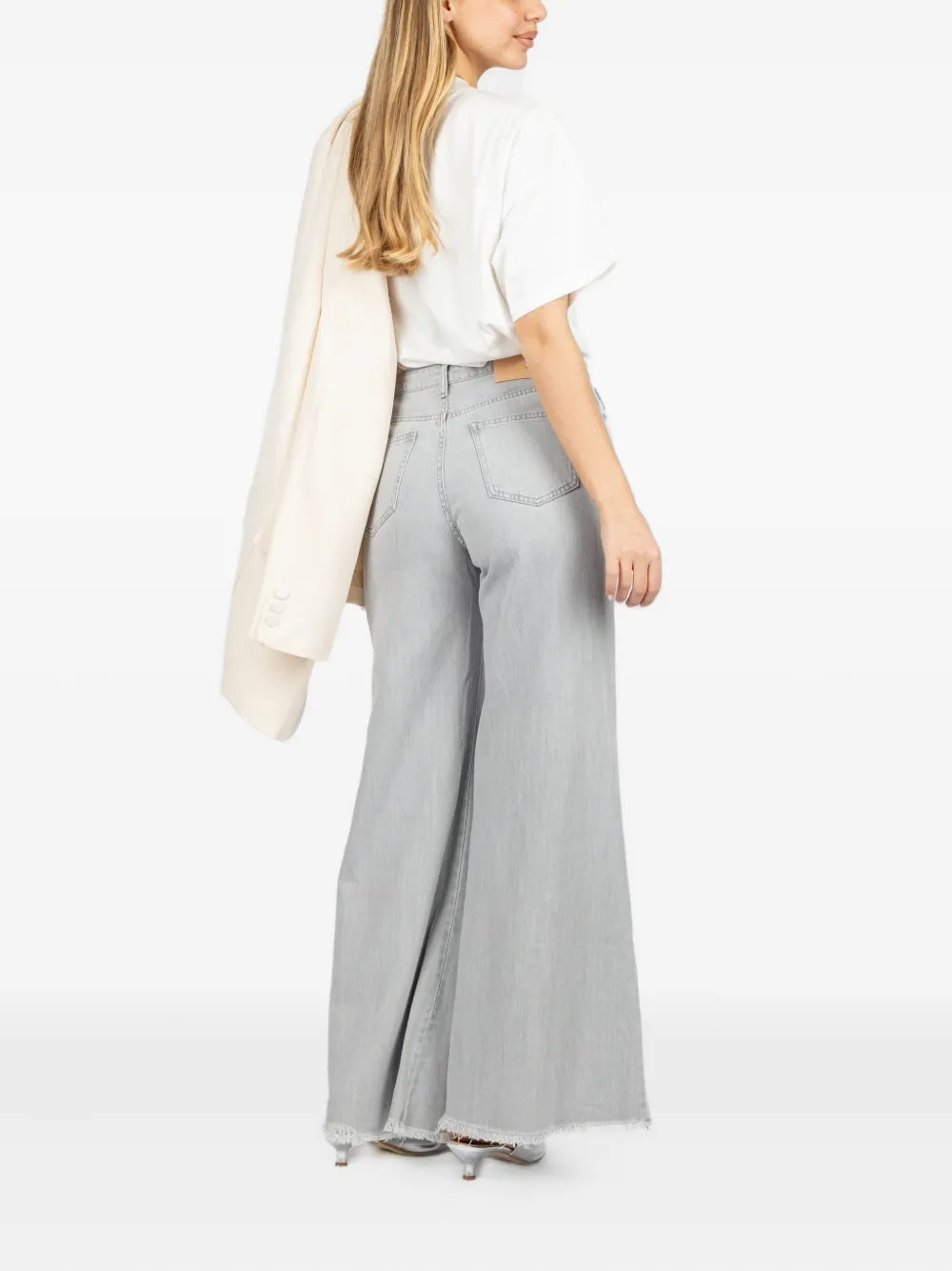 VICOLO frayed-edge jeans - Grijs