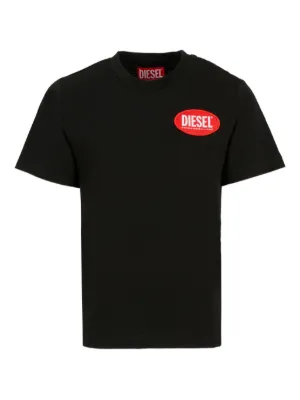 Diesel Kids Tbonnie Over Oval D logo-print T-shirt | Black | FARFETCH