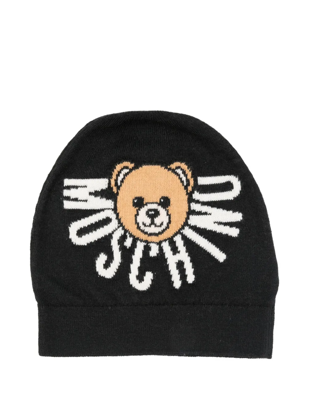 Moschino Kids teddy-embellish t beanie Zwart