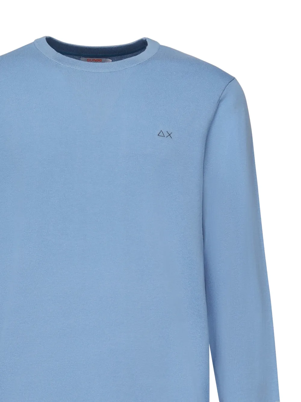 Sun68 Sweater met borduurwerk en ronde hals Blauw