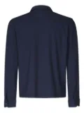 Fedeli mother-of-pearl button long-sleeve polo shirt - Blue