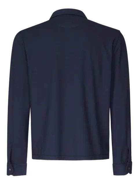 Fedeli mother-of-pearl button long-sleeve polo shirt