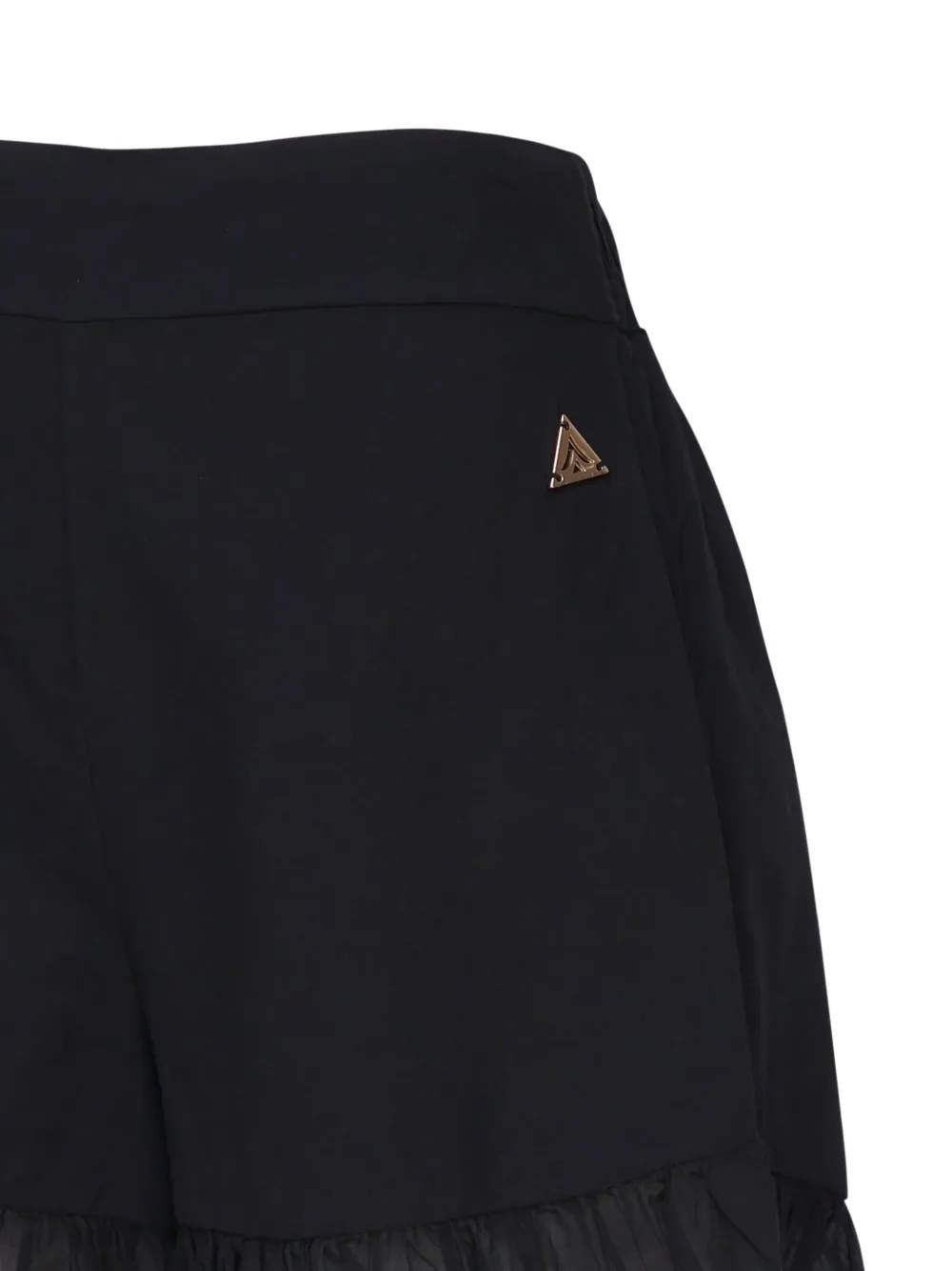 Akep bell-shape ruffled shorts Zwart