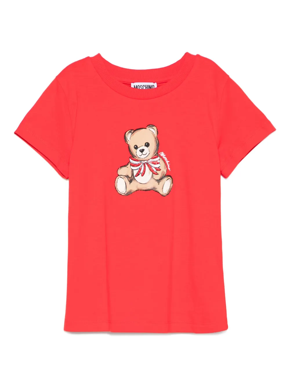 Moschino Kids bear-print T-shirt Rood