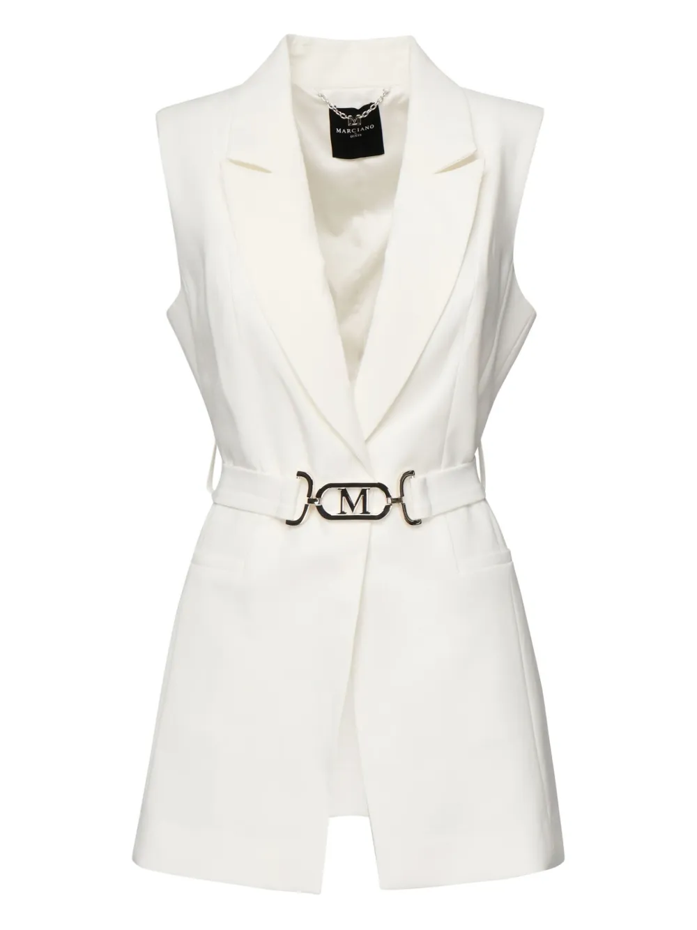 Marciano belted  single-breasted vest | White | Image 1