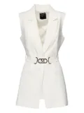 Marciano belted single-breasted vest - White