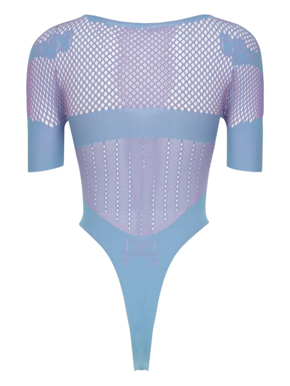 POSTER GIRL mesh-panel bodysuit Paars