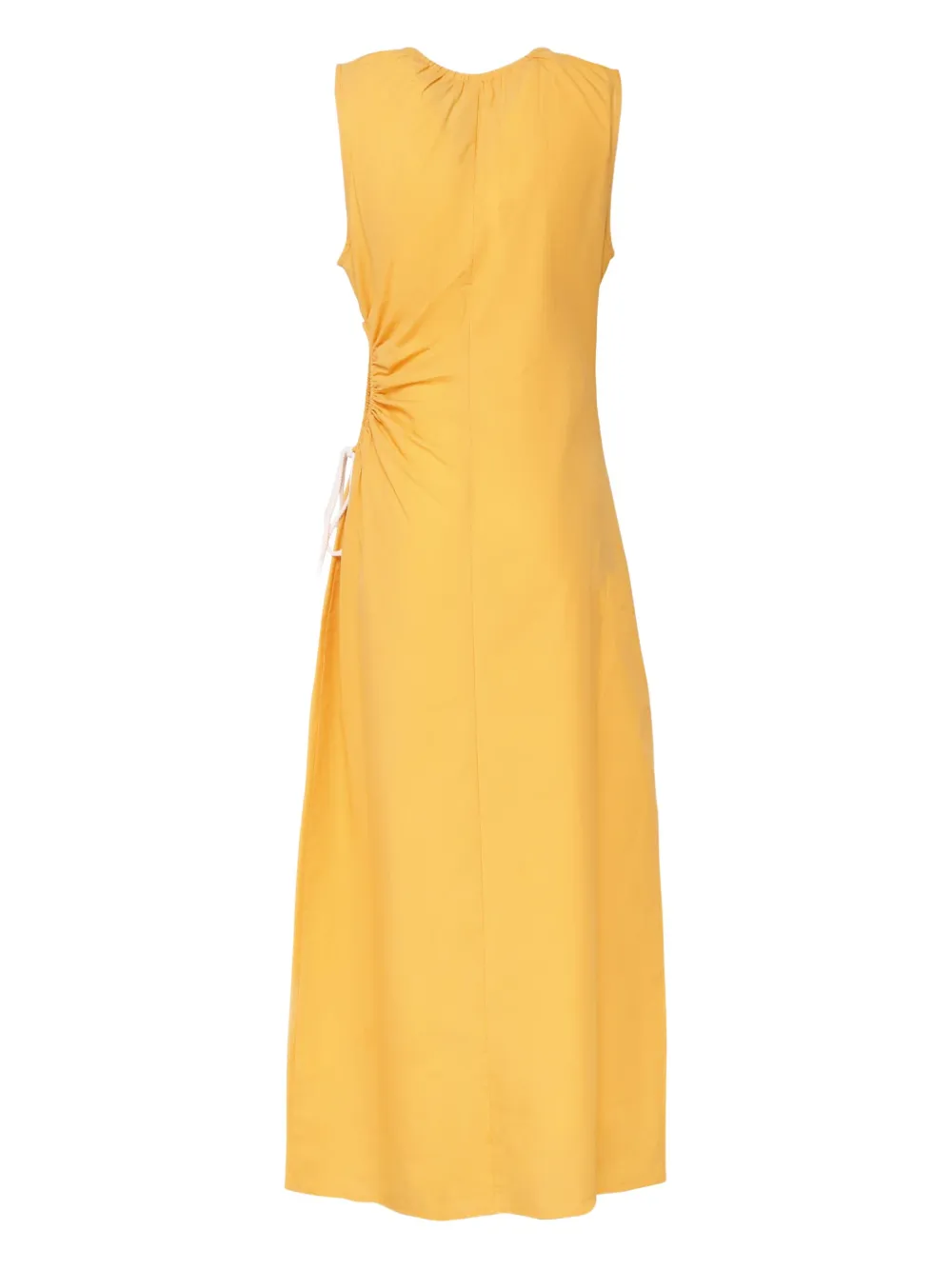 Ottod'Ame Midi-jurk met trekkoord en patchdetail Geel