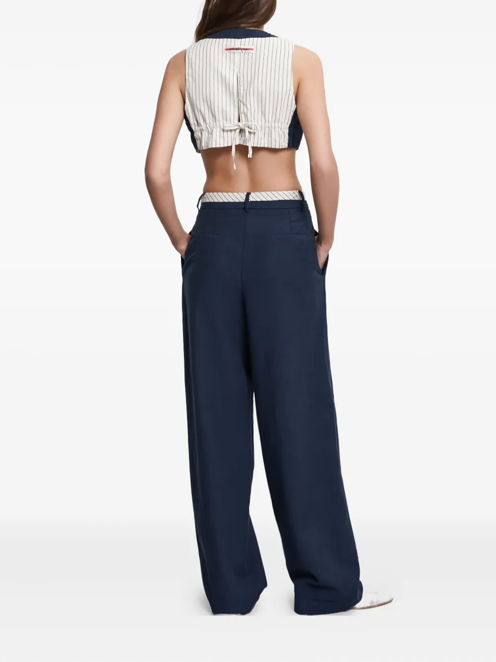Ottod'Ame Broek met geplooide zak Blauw