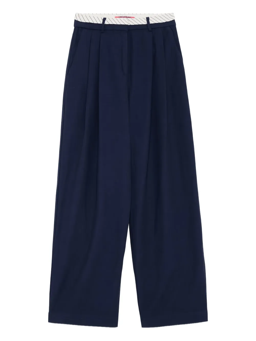 Ottod'Ame Broek met geplooide zak Blauw