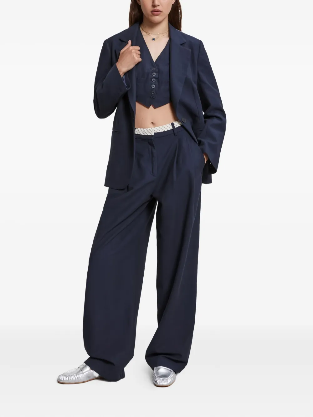 Ottod'Ame pleated-pocket trousers - Blauw