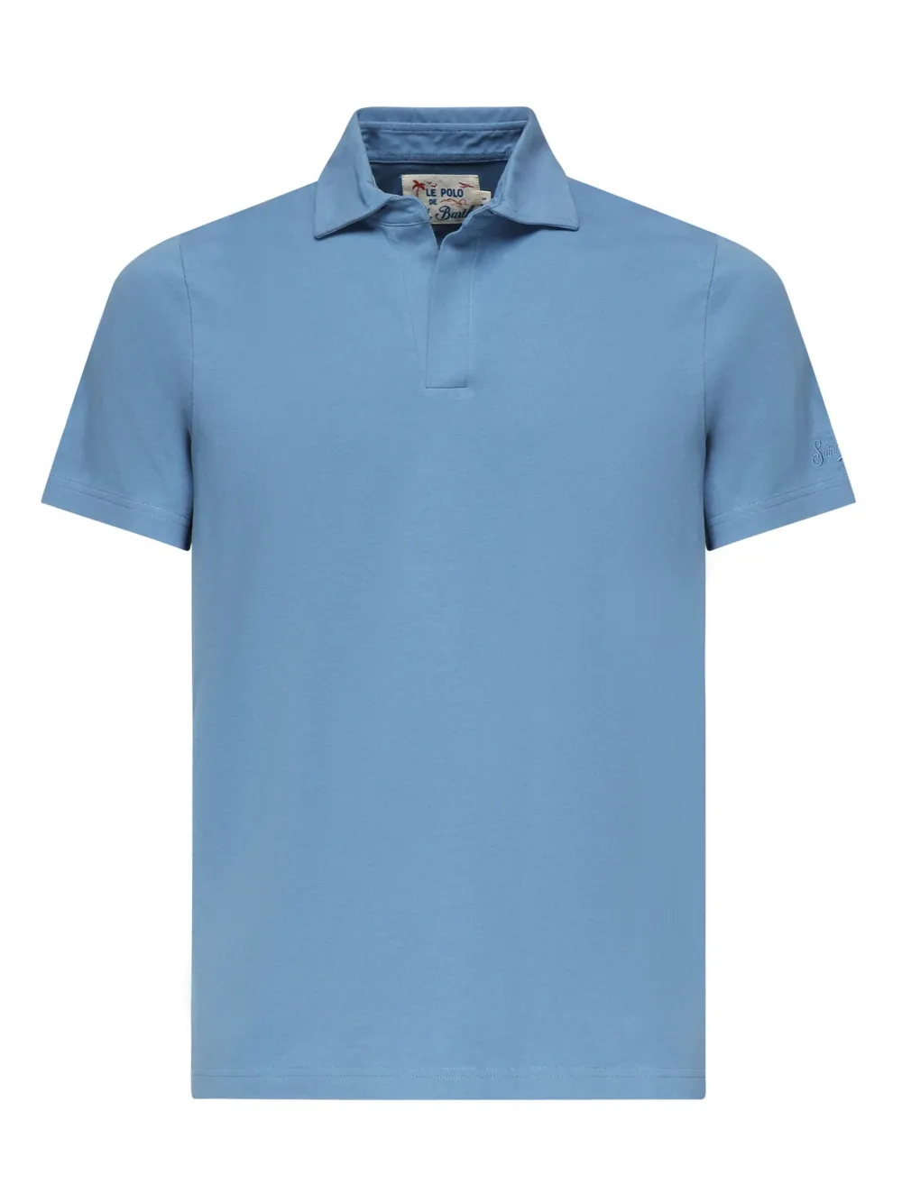 MC2 Saint Barth embroidered-sleeve polo shirt Blauw