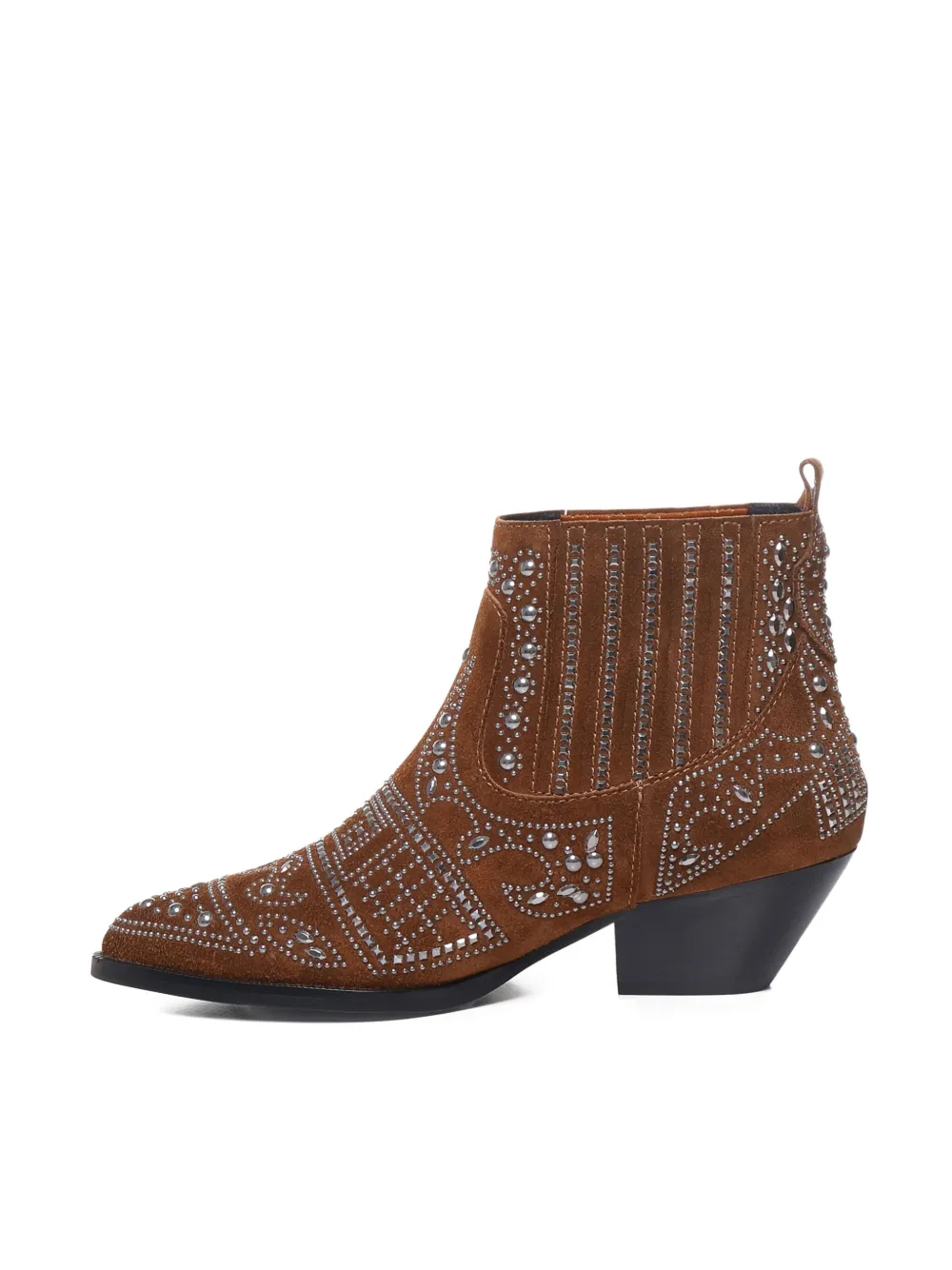 Bibi Lou studded suede ankle boots Brown