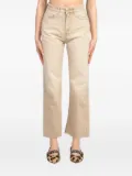 VICOLO frayed-edge trousers - Neutrals