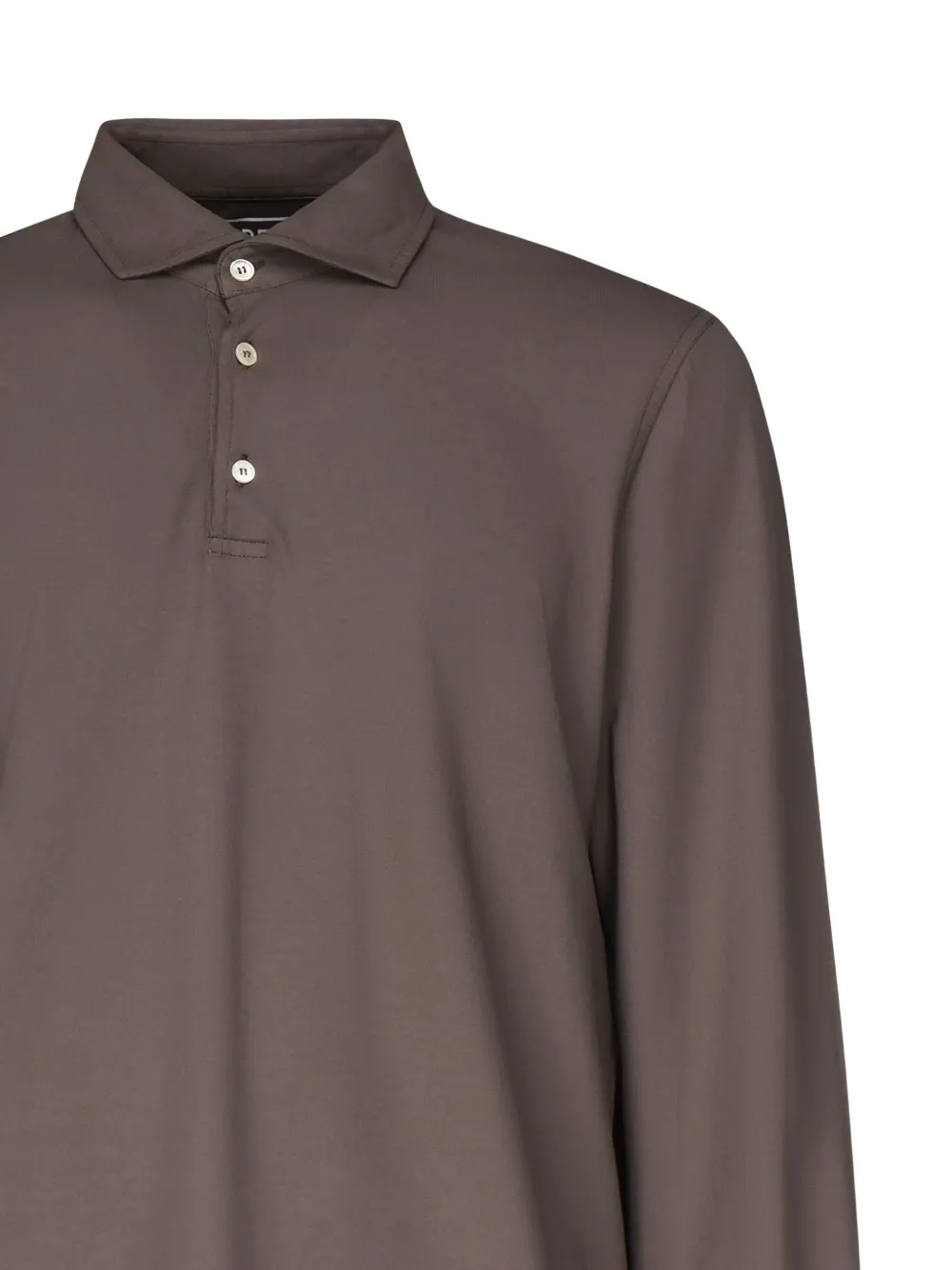 Fedeli Poloshirt met lange mouwen Bruin