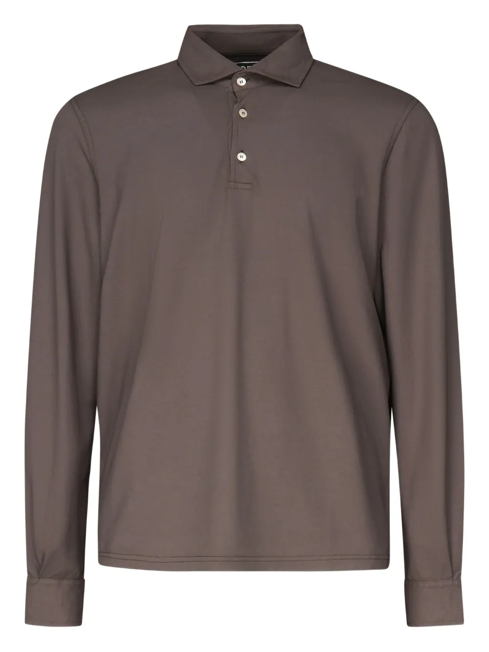 Fedeli Poloshirt met lange mouwen Bruin
