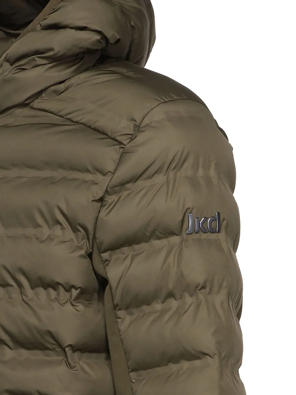 Jakke Gewatteerd jack met capuchon en logodetail Bruin