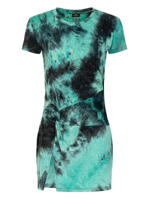 f**k  tie-dye knot-detail mini dress