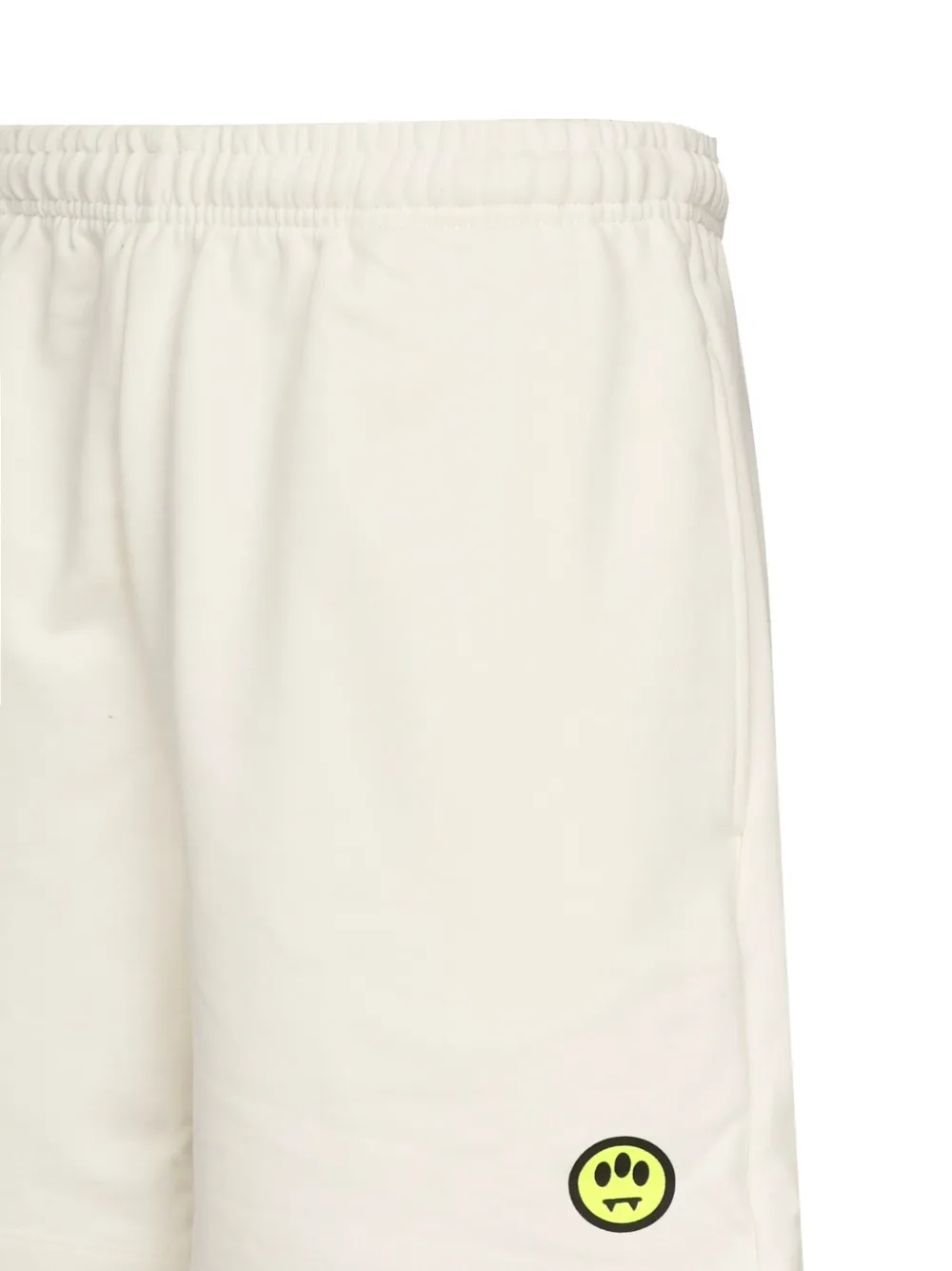 BARROW Shorts met elastische taille en logoprint Wit