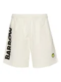 BARROW elastic-waist logo-print shorts - White