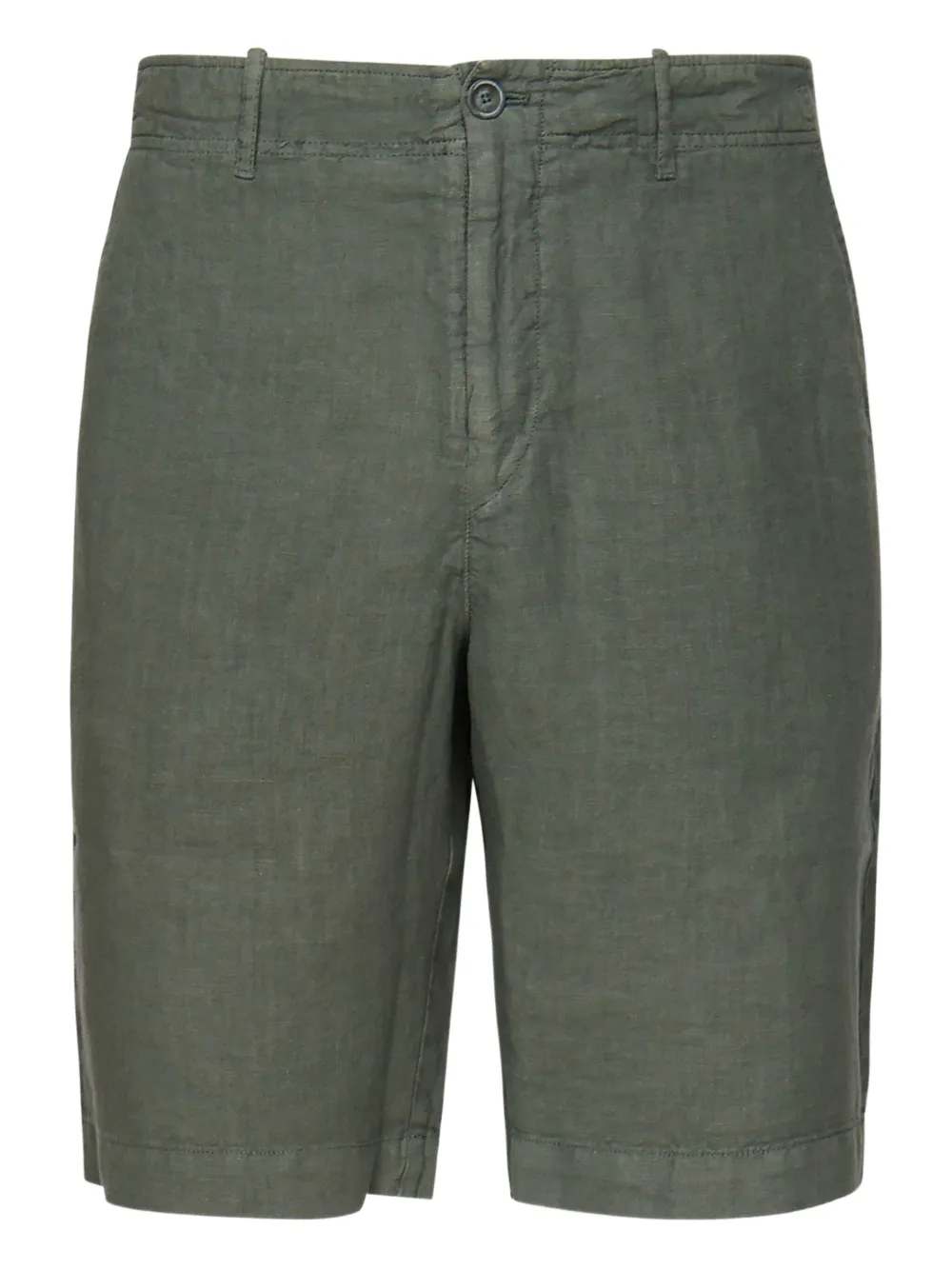 Fedeli bellows-pocket linen shorts - グリーン Fedeli bellows-pocket linen shorts - グリーン