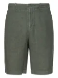 Fedeli bellows-pocket linen shorts - Green