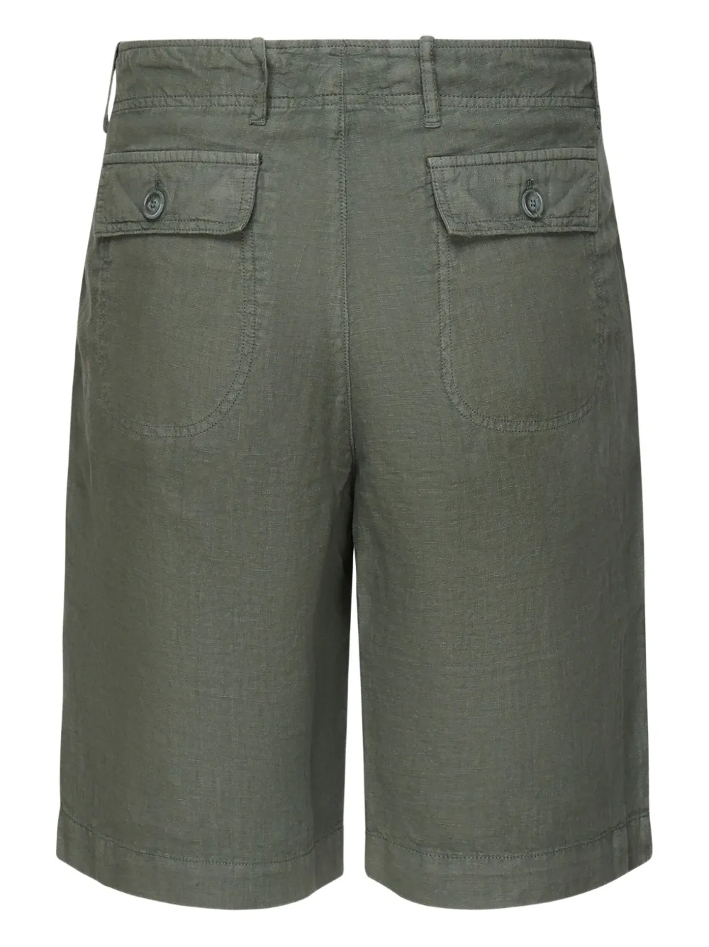 Fedeli Linnen shorts met blaaszak Groen