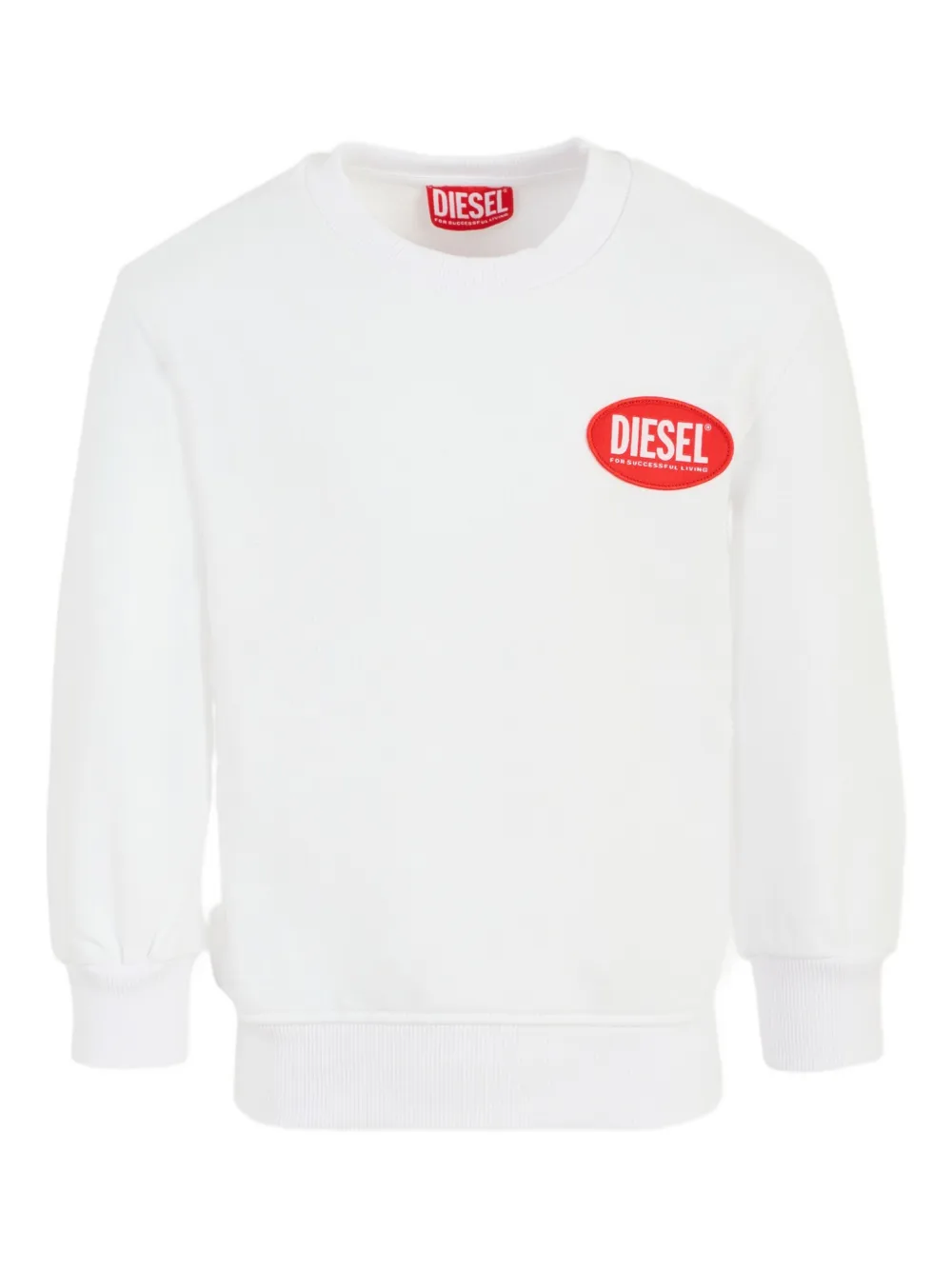 Diesel Kids Sweater met logopatch Wit