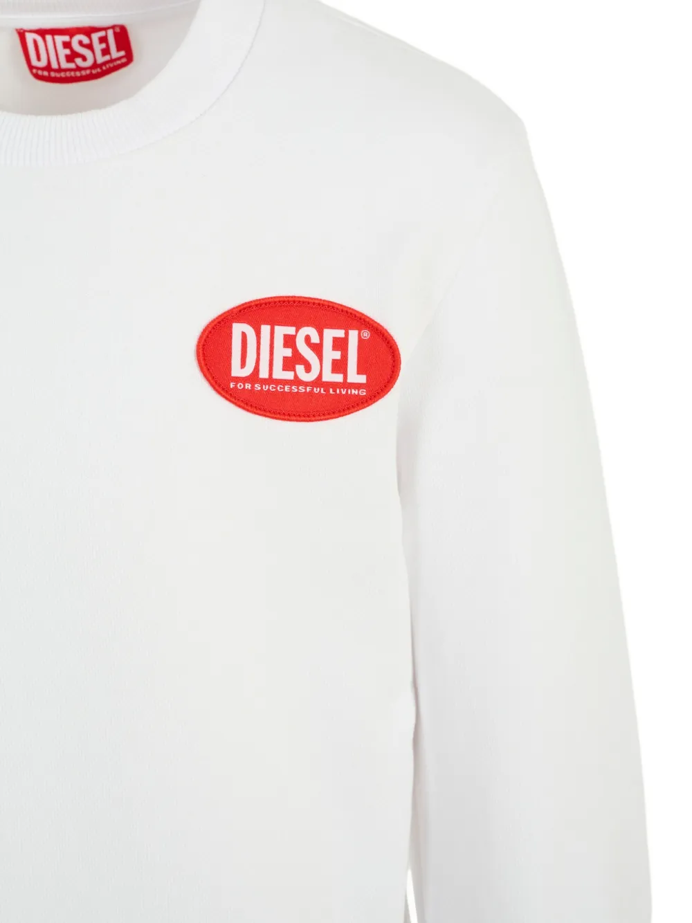 Diesel Kids Sweater met logopatch Wit
