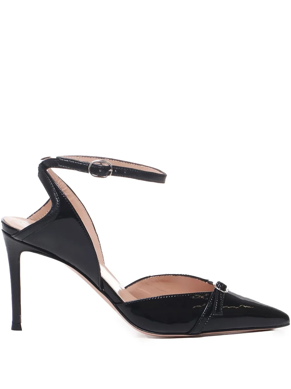 Marc Ellis ankle-strap pointed-toe pumps Black