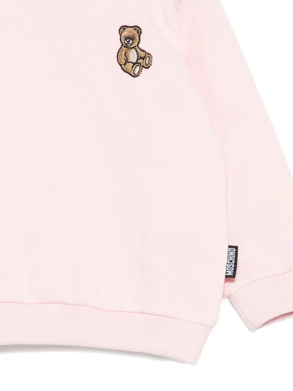 Moschino Kids Teddy Bear-embroidered sweatshirt Roze