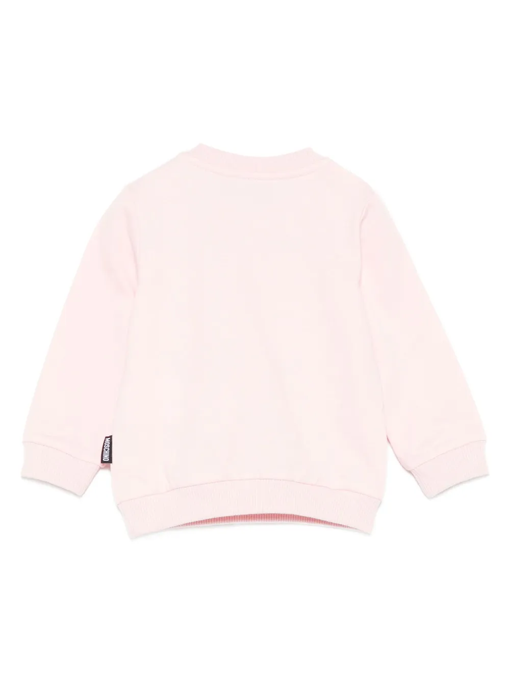 Moschino Kids Teddy Bear-embroidered sweatshirt Roze